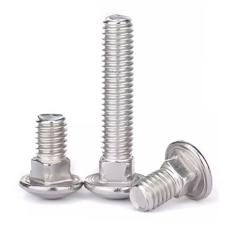 sotoolstop Store 3/8-16 X 2 Carriage Bolts Screws, Stainless Steel 18-8 (304) Round Head Square Neck Carriage Bolts, Fully Threaded, Pack of 5 - Image 2
